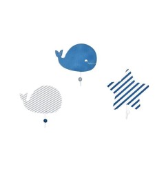 PATERES SET DE 3 BLUE BALEINE