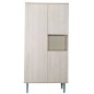 ARMOIRE 1 GDE ET 2 PETITES PORTES NICHE OPALINE BL