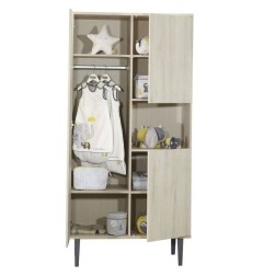 ARMOIRE 1 GDE ET 2 PETITES PORTES NICHE PIED OPALI