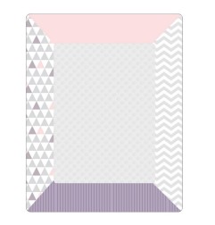 TAPIS DE PARC CONFETTIS ROSE 75X95CM