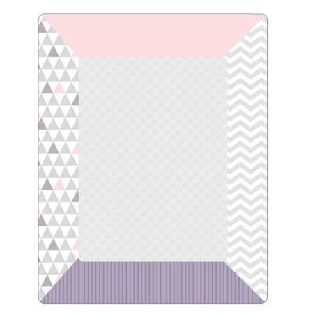 TAPIS DE PARC CONFETTIS ROSE 75X95CM