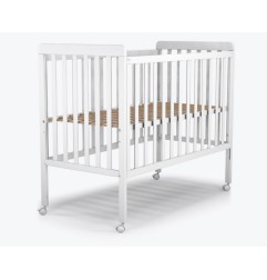 LIT 60X120 CM SLEEPY AVEC BARRIERE COULISSANTE BLANC