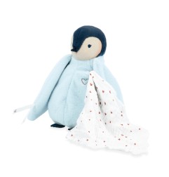 PELUCHE A BISOUS MANCHOT BLEU