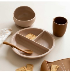 COFFRET REPAS 4PCS SILICONE - SABLE ET CARAMEL