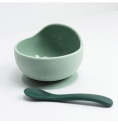 COFFRET REPAS 2PCS SILICONE - VERT SAUGE ET VERT SAPIN