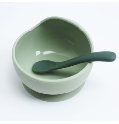 COFFRET REPAS 2PCS SILICONE - VERT SAUGE ET VERT SAPIN