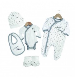 KIT NAISSANCE 5PCS UN AMOUR DE BEBE