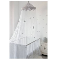 CIEL DE LIT BLANC ETOILES