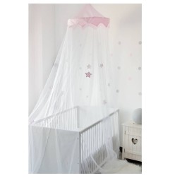 CIEL DE LIT -ETOILES ROSES DANS SA BOITE