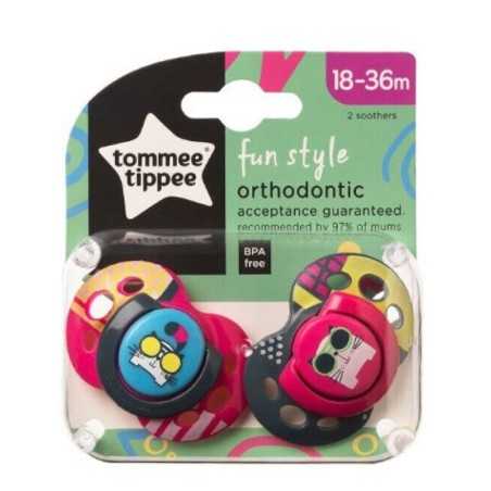 SUCETTE CTN FUN 18M+ FILLE X2