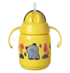 TASSE D'APPRENTISSAGE A PAILLE 300ML 6M+ DECO JAUNE
