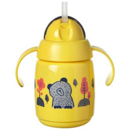 TASSE D'APPRENTISSAGE A PAILLE 300ML 6M+ DECO JAUNE