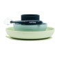 SILICONE SET ASSIETTE SILICONE+BOL+VERRE+CUILLERE(VERT-BLEU-BLEU MARINE)