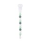 ATTACHE TETINE SILICONE VERT DE GRIS/MENTHE/BLANC