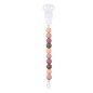 ATTACHE TETINE SILICONE PECHE/VIEUX ROSE/BRIQUE