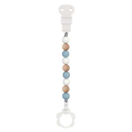 ATTACHE SUCETTE SILICONE BEIGE/BLEU
