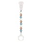 ATTACHE SUCETTE SILICONE BEIGE/BLEU