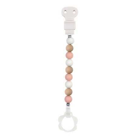 ATTACHE SUCETTE SILICONE BEIGE/ROSE