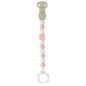 ATTACHE SUCETTE SILICONE ROSE-BLANC
