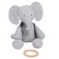 DOUDOU MUSICAL TRICOT GRIS 32 CM TEMBO