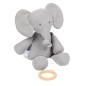 DOUDOU MUSICAL TRICOT GRIS 32 CM TEMBO