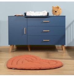 BOLD BLUE - COMMODE 3 TIROIRS+1 PORTE