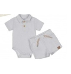 BODY+SHORT BLEU 9M
