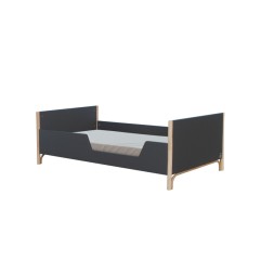 OCEANE LIT 70 X 140 CM EVOLUTIF PIEDS ET BARREAUX EN CANNE ROTIN