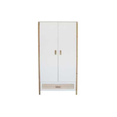 OCEANE ARMOIRE 1 TIROIR , 2 PORTES. PIEDS CANNE ROTIN