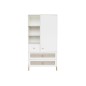 MARELIA ROTIN ARMOIRE 4 TIROIRS, ETAGERES, PENDERIE. FACADE TRESSAGE ROTIN