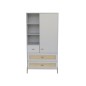 MARELIA ROTIN ARMOIRE 4 TIROIRS, ETAGERES, PENDERIE. FACADE TRESSAGE ROTIN