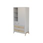 MARELIA ROTIN ARMOIRE 4 TIROIRS, ETAGERES, PENDERIE. FACADE TRESSAGE ROTIN