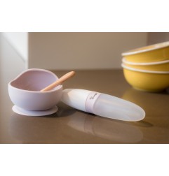 B-CUILLERE DISTRIBUTRICE EN SILICONE ROSE