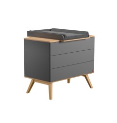 COMMODE NATUREBABY GRAPHITE BOIS