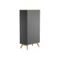 ARMOIRE 2 PORTES NATUREBABY GRAPHITE/BOIS
