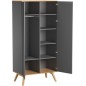 ARMOIRE 2 PORTES NATUREBABY GRAPHITE/BOIS