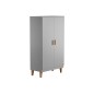 ARMOIRE 2 PORTES LOUNGE GRIS