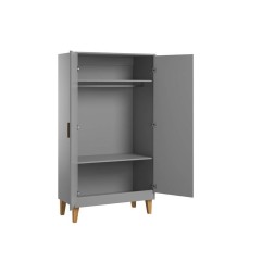 ARMOIRE 2 PORTES LOUNGE GRIS