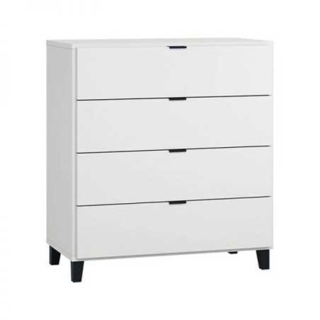 COMMODE 4 TIROIRS SIMPLE BLANC