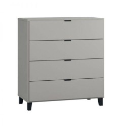 COMMODE 4 TIROIRS SIMPLE GRIS