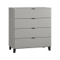 COMMODE 4 TIROIRS SIMPLE GRIS