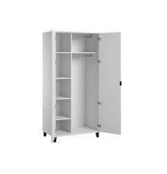 ARMOIRE 2 PORTES SIMPLE BLANC