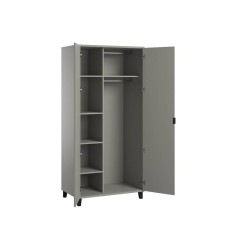 ARMOIRE 2 PORTES SIMPLE GRIS