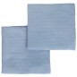 LOT DE 2 LANGES UNIS GAIA BLEU 70X70CM