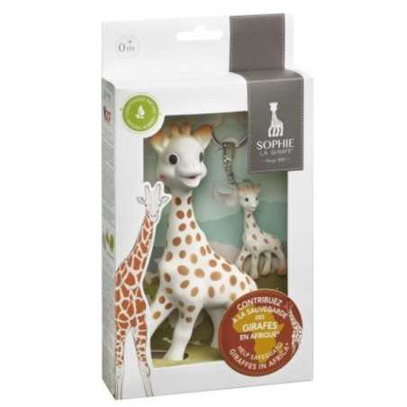 COFFRET SAUVEGARDONS LES GIRAFES (SOPHIE LA GIRAFE + PORTE-CLE SOPHIE LA GIRA