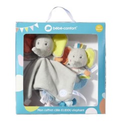 COFFRET CADEAU NAISSANCE DOUDOU ELEPHANT PLAT ELIDOU HOCHET