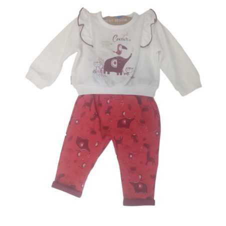 ENS SWEAT+PANTALON LEGER FILLE 12M