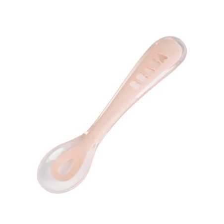 CUILLERE 2EME AGE SOFT EN SILICONE PINK