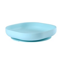 ASSIETTE SILICONE VENTOUSE LIGHT BLUE
