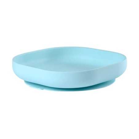 ASSIETTE SILICONE VENTOUSE LIGHT BLUE